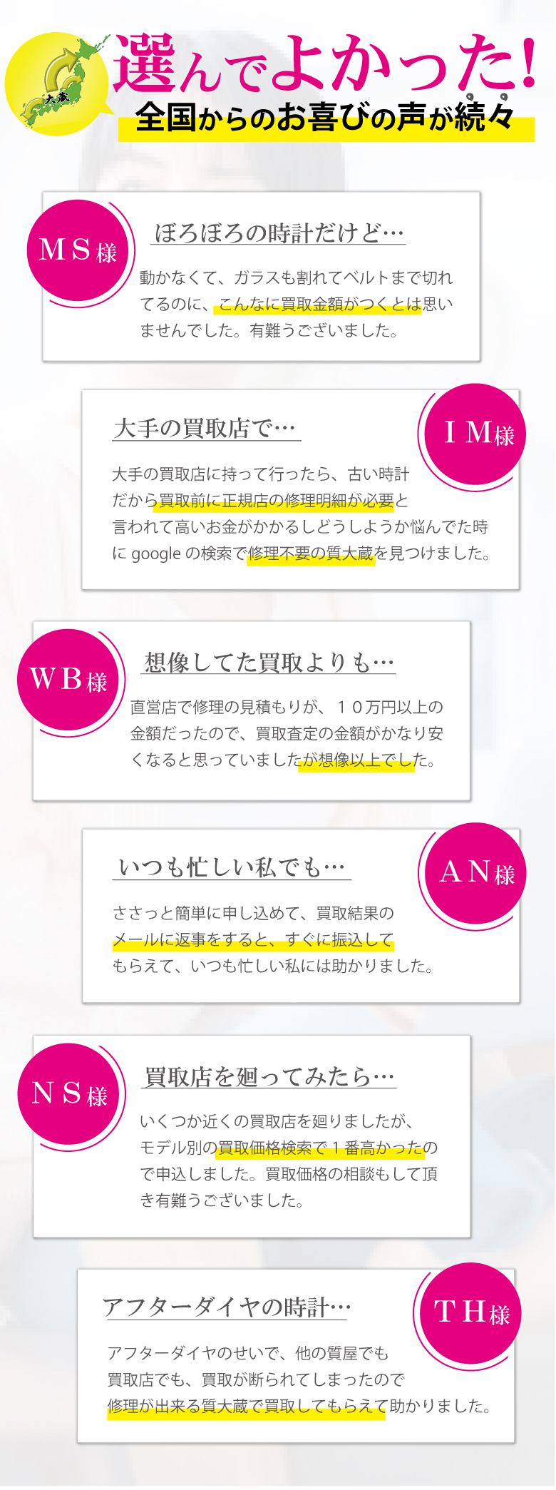ブランド時計宅配買取口コミ