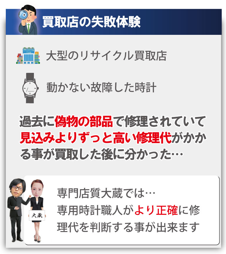 大型リサイクル買取店壊れたフランクミュラー