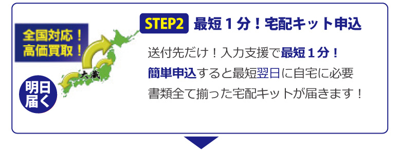 即日査定即日振込宅配買取