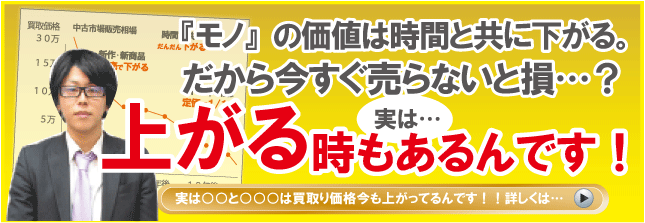 時間と共に買取り価格が下がる？